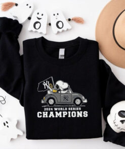 The Peanuts Driving Car X New York Yankees 2024 World Series Champions Shirt