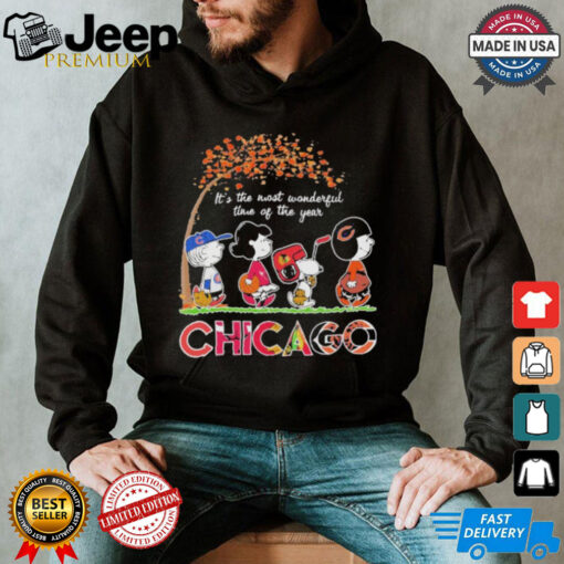 The Peanuts Movie Characters Chicago Sports It’s The Most Wonderful Time Of The Year 2024 Shirt