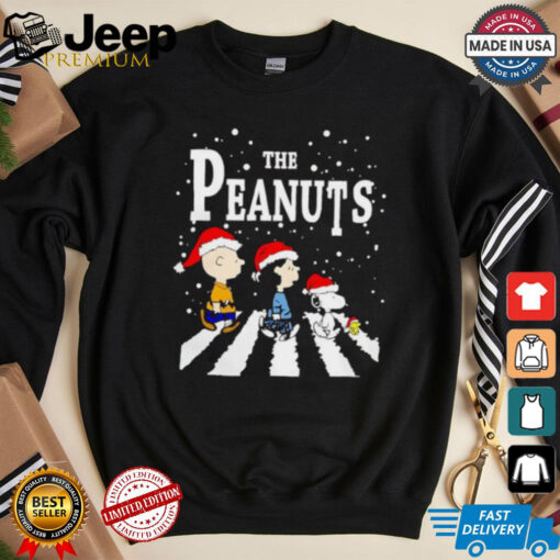 The Peanuts characters walk Christmas shirt