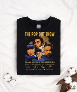 The Pop Out Show Thank You For The Memories Dr. Dre, Tyler The Creator, YG, Kendrick Lamar Signatures shirt