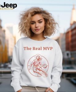 The Real MVP Funny Jesus Playing Basketball shirt