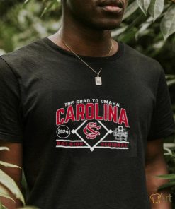 The Road to Omaha South Carolina Gamecocks Baseball 2024 Raleigh Regionals T shirt