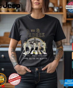 The San Diego Padres 55 Years 1969 2024 Thank You For The Memories Walking Signatures T shirt