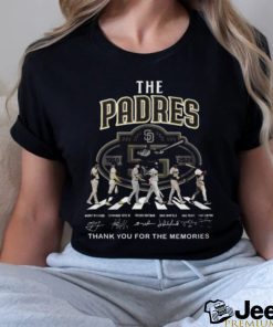 The San Diego Padres Baseball Team Thank You For The Memories T Shirt