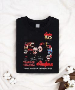 The Stranglers Fifty Years In Black 50 Years Of 1974 2024 Thank You For The Memories Signatures shirt