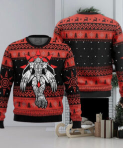 The Strongest Dragon Wargreymon Digimon 2024 Ugly Christmas Sweater Gift For Holiday