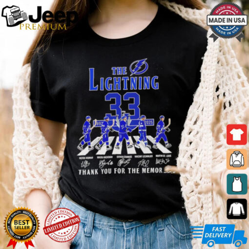 The Tampa Bay Lightning 33rd Anniversary 1992 2025 thank you shirt