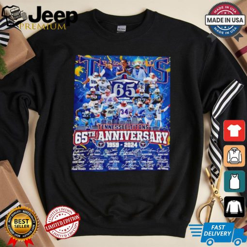 The Tennessee Titans 65th anniversary 1959 2024 signatures shirt