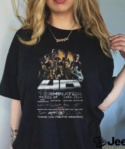 The Terminator 40 Years Of 1984 2024 T Shirt Thank You For Memories