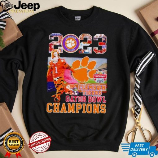 The Tiger mascot Clemson Tigers 2023 Gator Bowl Champions shirt