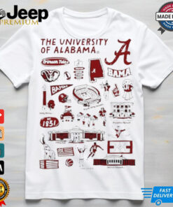 The University of Alabama Crimson Tide Vive La Fete Impressions Artwork Est 1856 logo shirt featuring iconic design and heritage branding, perfect for Alabama fans and alumni.