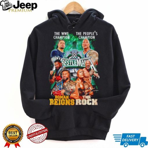 The WWE Champion Roman Reigns and The People’s Champion The Rock shirt