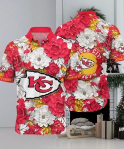 [The best selling] Kansas City Chiefs NFL Flower Custom Summer Football All Over Printed 3D Hawaiian Shirt