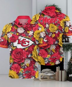 [The best selling] Kansas City Chiefs NFL Flower Custom Summer Football Best Combo Full Printing Hawaiian Shirt