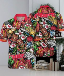 [The best selling] Kansas City Chiefs NFL Flower Custom Summer Football New Outfit Full Printed Hawaiian Shirt