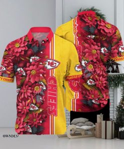 [The best selling] Kansas City Chiefs NFL Flower Custom Summer Football Unisex Full Print Hawaiian Shirt