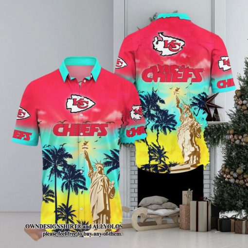 [The best selling] Kansas City Chiefs NFL Flower Summer Football 3D Full Print Hawaiian Shirt