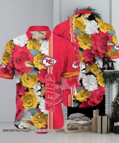 [The best selling] Kansas City Chiefs NFL Flower Summer Football All Over Print Unisex Hawaiian Shirt