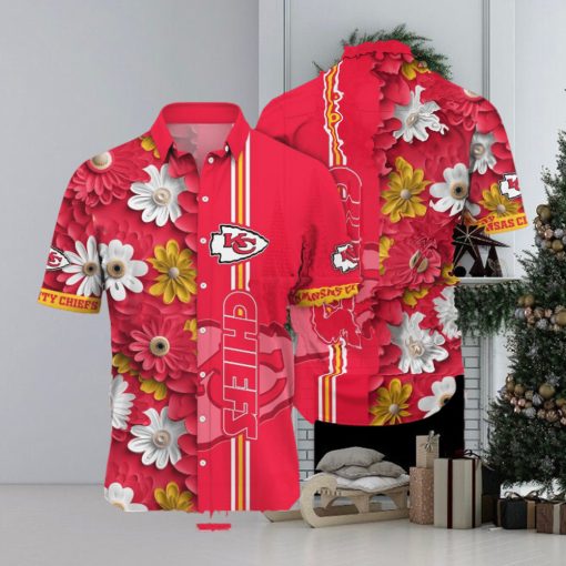 [The best selling] Kansas City Chiefs NFL Flower Summer Football Best Combo 3D Hawaiian Shirt