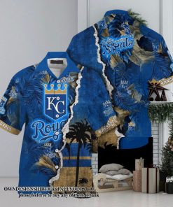 [The best selling] Kansas City Royals MLB Flower Custom Summer Football 3D Full Printed Hawaiian Shirt