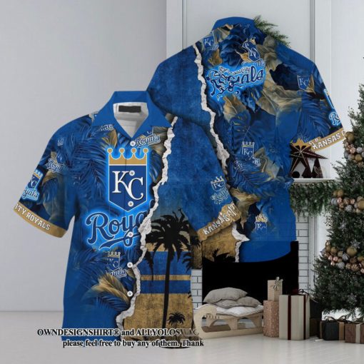 [The best selling] Kansas City Royals MLB Flower Custom Summer Football 3D Full Printed Hawaiian Shirt