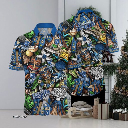 [The best selling] Kansas City Royals MLB Flower Custom Summer Football Amazing Outfit Hawaiian Shirt