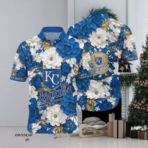 [The best selling] Kansas City Royals MLB Flower Custom Summer Football High Fashion Hawaiian Shirt