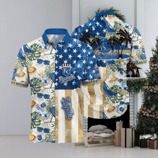 [The best selling] Kansas City Royals MLB Flower Summer Football 3D All Over Print Hawaiian Shirt