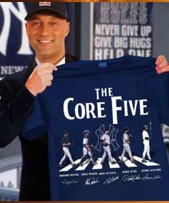 The core five abbey road new york yankees signature shirt