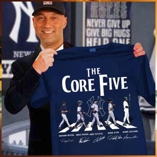 The core five abbey road new york yankees signature shirt