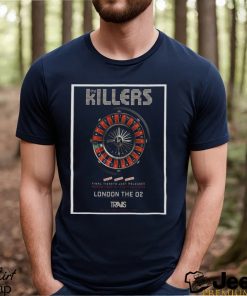 The killers final at the o2 london on 8 10 and 11 july with special guest travis band new album rebel diamonds print art poster shirt