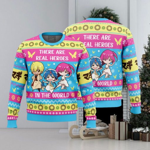 There Are Real Heroes Magi The Labyrinth of Magic Ugly Christmas Sweater