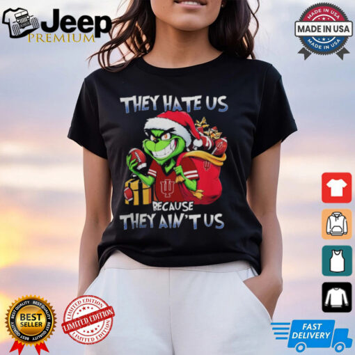 They Hate Us Because They Ain’t Us Grinch Vs Indiana Hoosiers Football Christmas Shirt