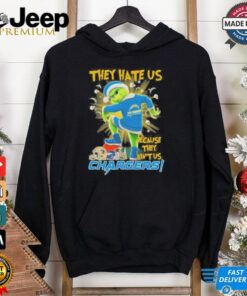 They Hate Us Because They Ain’t Us Grinch X Los Angeles Chargers Stomp On NFL Teams Christmas Shirt