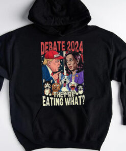 TheyRe Eating What Funny Debate Election 2024 Pets Dog Cat T Shirt