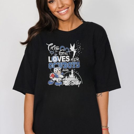 This Girl Loves Her Cowboys And Disney Mickey T shirt For Fans