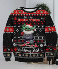 This Is My Baby Yoda Hallmark Christmas Movies Watching Sweater