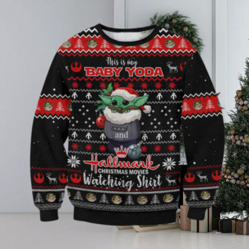 This Is My Baby Yoda Hallmark Christmas Movies Watching Sweater