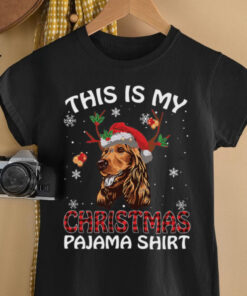 This Is My Christmas Pajama Cocker Spaniel Red Plaid shirt