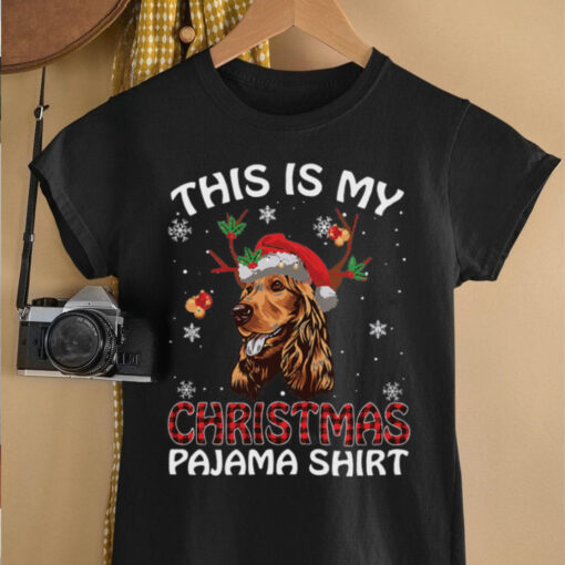 This Is My Christmas Pajama Cocker Spaniel Red Plaid shirt