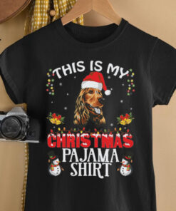 This Is My Christmas Pajama Cocker Spaniel Santa shirt