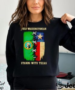 This Washingtonian stands with Texas shirt