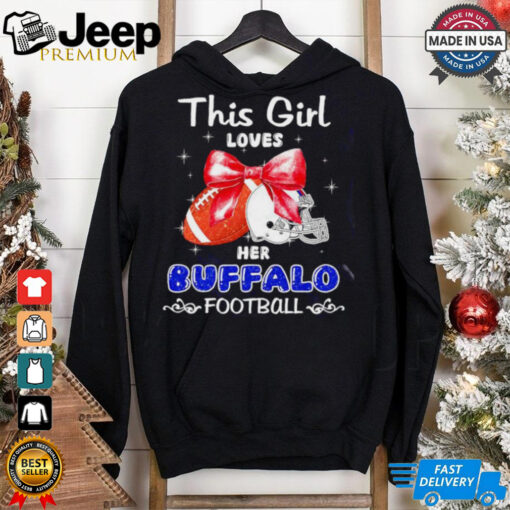 This girl loves her Buffalo Bills Football faux glitter shirt