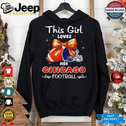 This girl loves her Chicago Bears Football faux glitter shirt