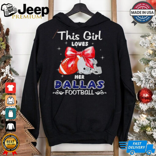 This girl loves her Dallas Cowboys Football faux glitter shirt