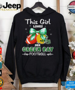 This girl loves her Green Bay Packers Football faux glitter shirt