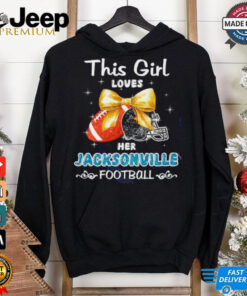 This girl loves her Jacksonville Jaguars Football faux glitter shirt