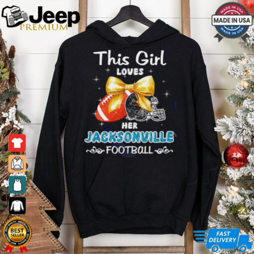 This girl loves her Jacksonville Jaguars Football faux glitter shirt