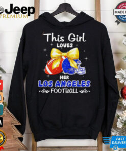 This girl loves her Los Angeles Rams Football faux glitter shirt