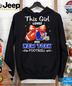 This girl loves her New York Giants Football faux glitter shirt